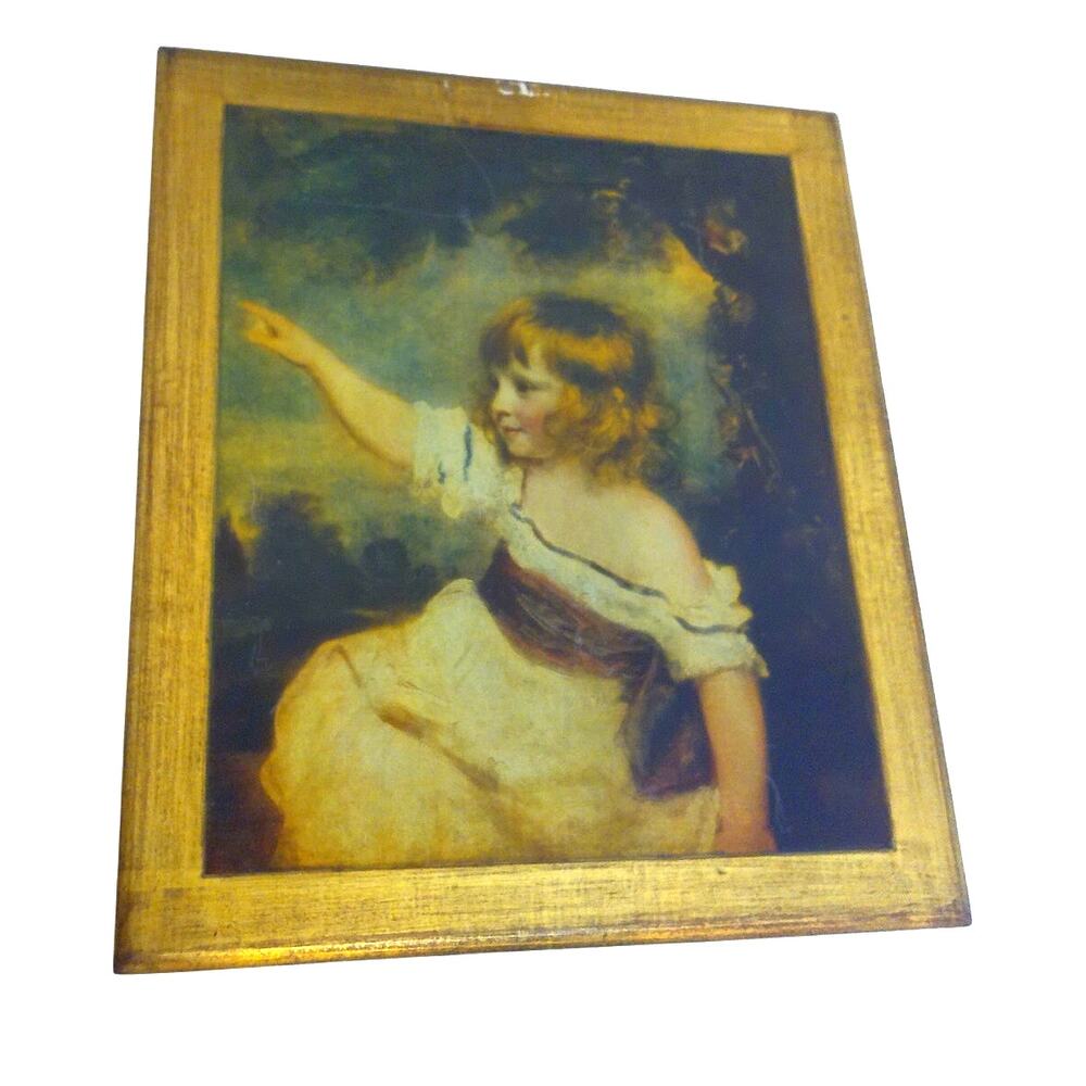 Vintage Fratelli Alinari Master Hare Wood Panel Art Print Sir Joshua Reynolds
